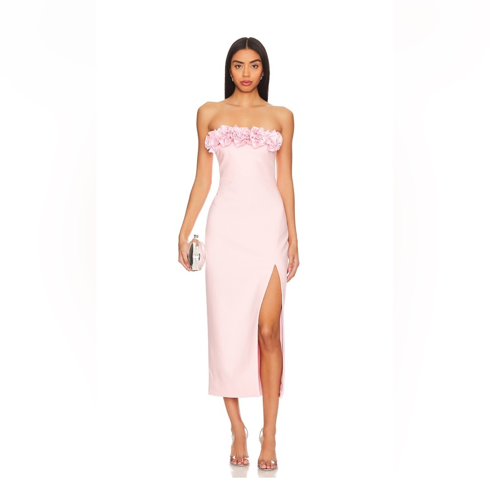 Strapless LIKELY Catania Dress in Rose Shadow Size 4